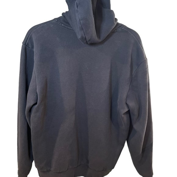 Puma Pullover Hoodie Long Sleeve Drawstring Ribbed Cuff Black Medium - Picture 4 of 12